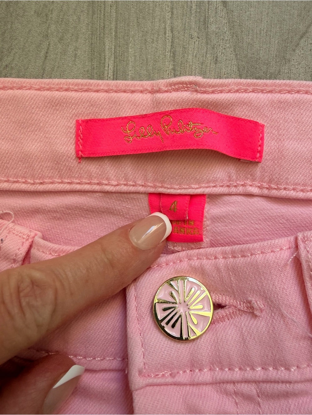 Lilly Pulitzer Pastel Pink Straight-Leg Jeans - Picture 3 of 8